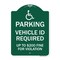 Signmission Parking Vehicle Id Required Up to $200 Fine for Violation With Handicapped Symbol, GW-1824-23350 A-DES-GW-1824-23350 - alternate 1